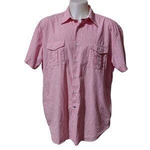 Nautica Shirt Men's XXL  Button-Up  Pockets Collared Short Sleeves‎  Cotton Logo